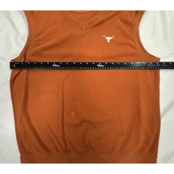 Texas Longhorns Vest Orange Campus Drive Stitched Logo 100% Cotton Men's 2XL - Picture 5 of 7